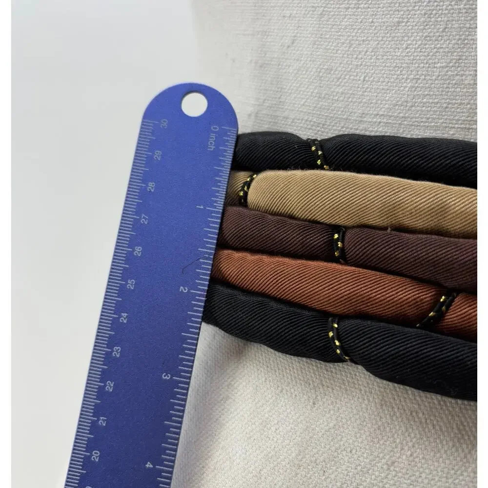 Vtg Cummerbund Belt Women's Puffy Fabric Belt Brown Tan OS